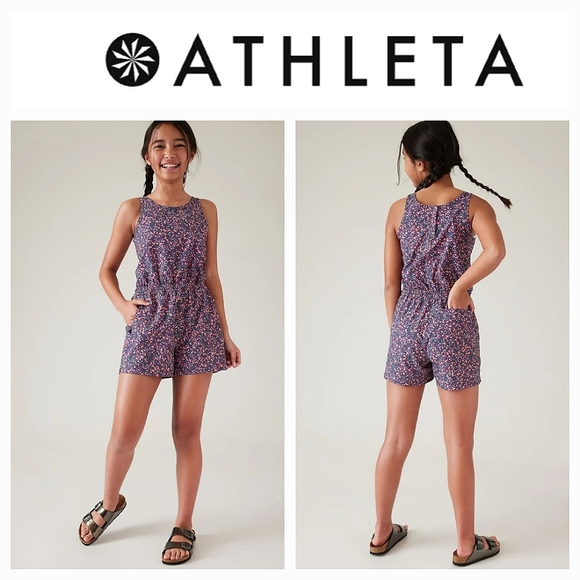 Athleta Other - Athleta Girl Play More Romper in Slate Gray Multi Sz L/12